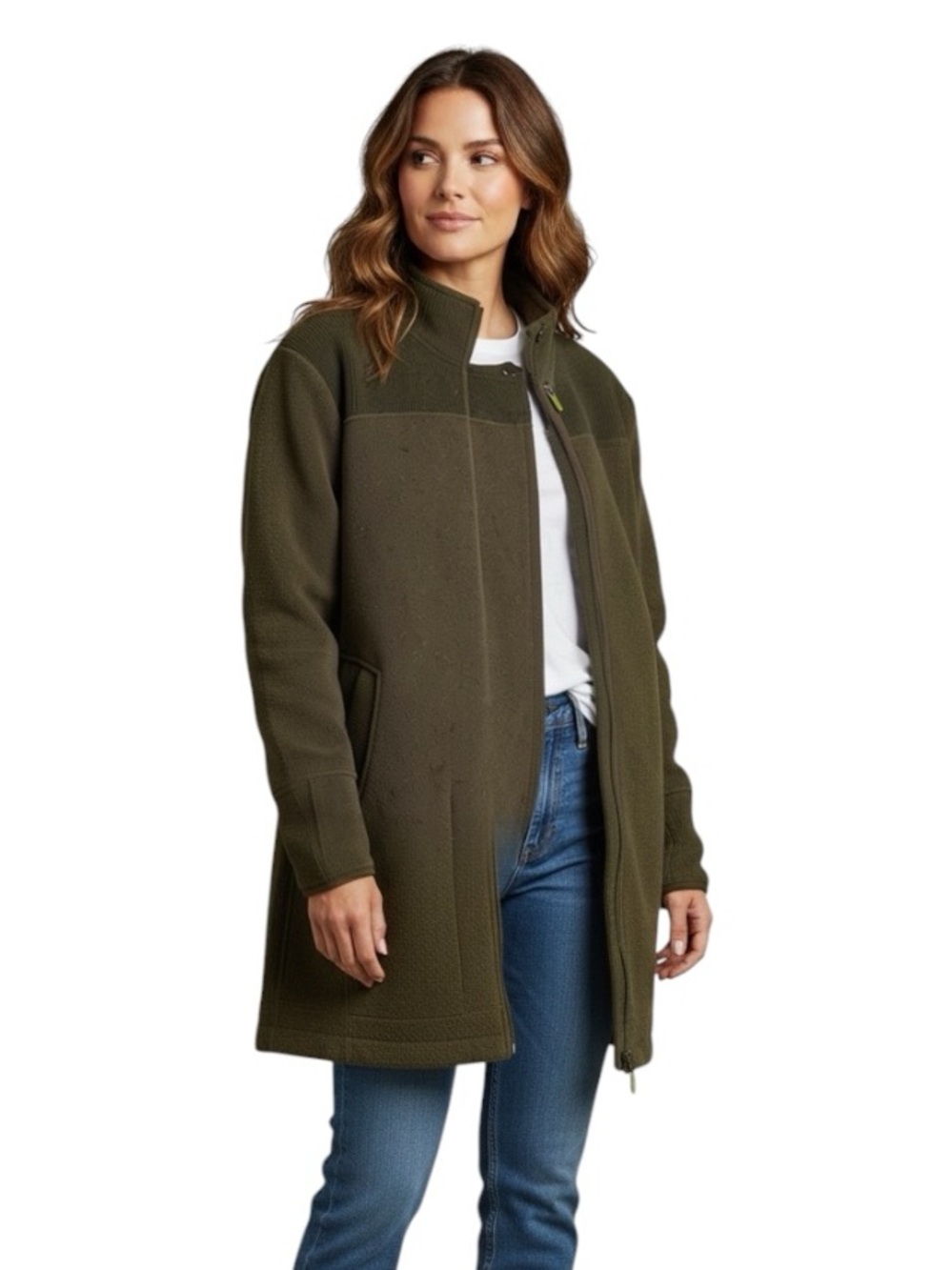 TITLE NINE OLIVE GREEN  WOOL BLEND JACKET COAT SZ XL